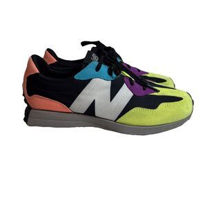New Balance Black Neon Yellow Purple Teal Coral Accent Running Shoes size 61/2 M